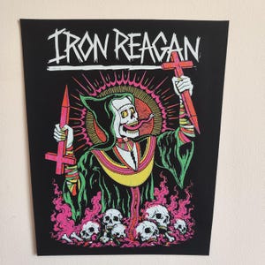 Iron Reagan - Parche trasero para chaquetas, chalecos, franela, residuos municipales, Power Trip, thrash metal