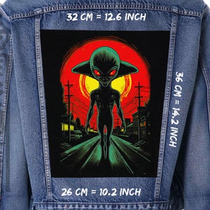 Alien intruders,Back patch,Backpatch,Patch forJacket,Vest,Intergalactic,invaders,Interstellar