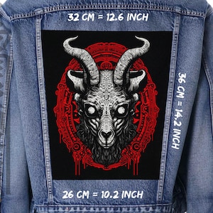 Black Metal Goat,Back patch,Backpatch,thick black canvas,Patch for Jacket,Vest,Dark Demon,Devil
