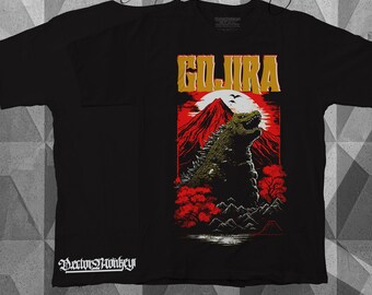 Gojira Grafik-T-Shirt – Unisex-Baumwoll-T-Shirt, Monster-Kunst