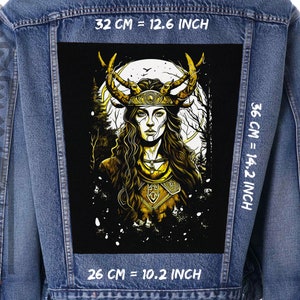 Achterop patch Queen of the Queens - Matriarch-ontwerp voor jassen, hemden, washandjes, op de natuur geïnspireerde kunst