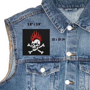 Skull Sew-On Rock  Patches: Hardcore Punk & Metal Patches