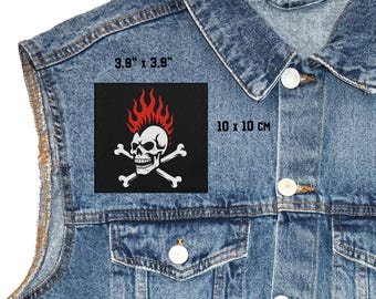Skull Sew-On Rock  Patches: Hardcore Punk & Metal Patches