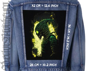 Predator Monster - Back Patch, Versatile Style for Jackets, Vests and Flannels, Fusion of Creativity