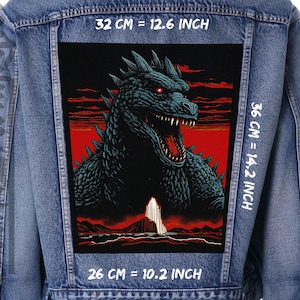 GODzilla Back Patch - Versatile Patch for Jacket and Vest Featuring Kaiju Monster,Beast, Reptilian