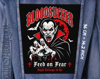 Dracula Vampir Rückenaufnäher für Jacke Weste Gothic Canvas