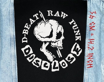 Mostra la toppa posteriore, toppa posteriore da cucire su giacca di tela gilet flanella