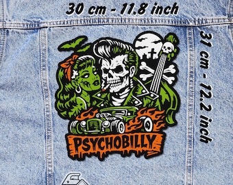 Giacche, gilet e flanelle con toppe posteriori in tela stile Hot Rod Psychobilly.