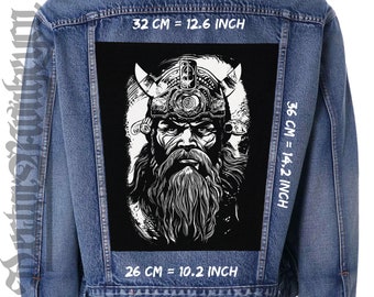 Back patch for Viking Warriors: A Versatile Embellishment for Jackets, Vests, and Flannels