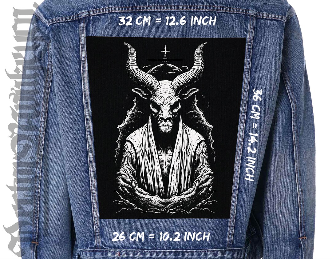 Lucifer Back Patch Baphomet,back Patch,backpatch,patch Forjacket,vest,black Goat,lucifer ...