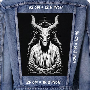Baphomet,Back patch,Backpatch,Patch forJacket,Vest,Black Goat,Lucifer,Devil,Dark deity