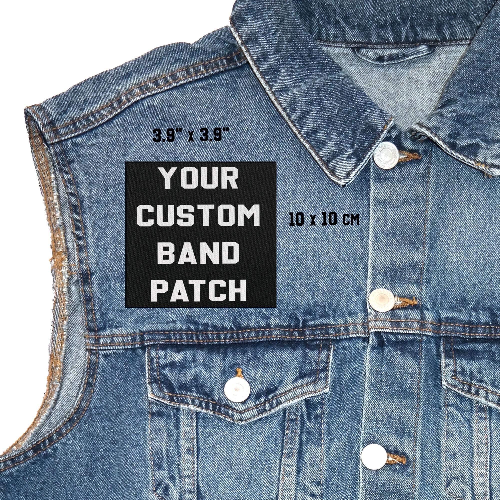 ROCKPATCH Custom Square Band Patch,patch for Jacket,vest,urban,denim