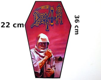 Morte - Lebbra, Toppa a forma di bara per giacche, gilet e camicie di flanella