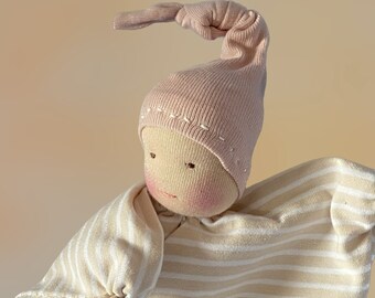 Rag doll 20 cm Baby doll Knot doll Natural material Handmade Sustainability Plastic-free