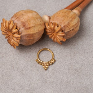 Brass Piercing Septum golden Nose Ring Tribal Ethno Boho Option 1