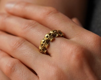 Ring Skull Brass