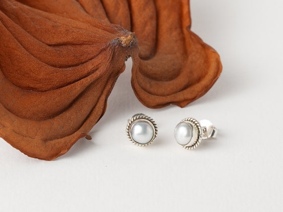 Tiny Flat Round Studs Earrings, Light Sterling Silver Studs, Sleep in