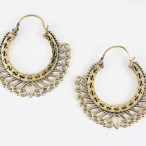 Earring Brass Hoops image 3