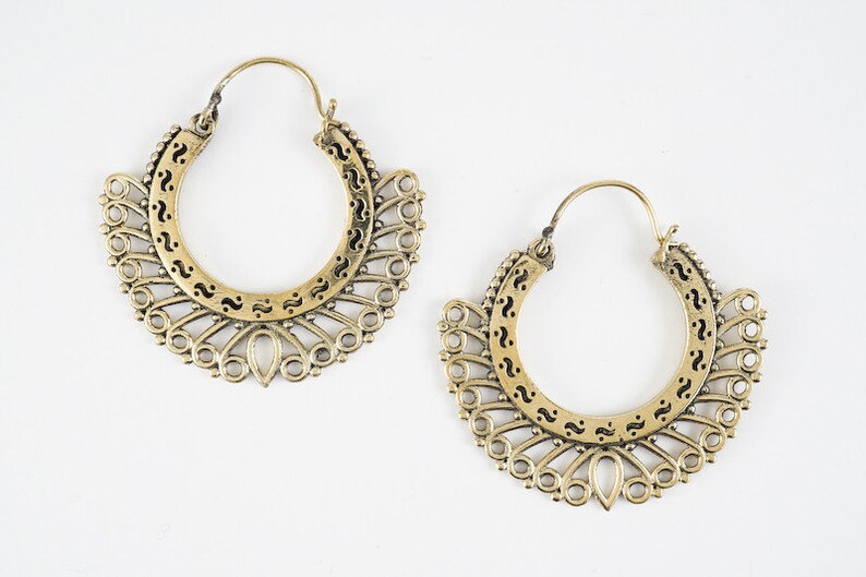 Earring Brass Hoops image 3