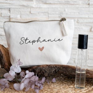Kosmetiktasche personalisiert in 2 Größen erhältlich | Kosmetiktasche mit Namen | Make-up Tasche | Kulturbeutel | Handtaschenorganizer