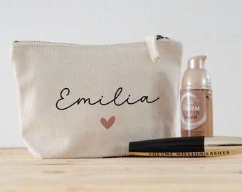 Kleine Kosmetiktasche personalisiert | Kosmetiktasche mit Namen | Make-up Tasche | Kulturbeutel | Handtaschenorganizer