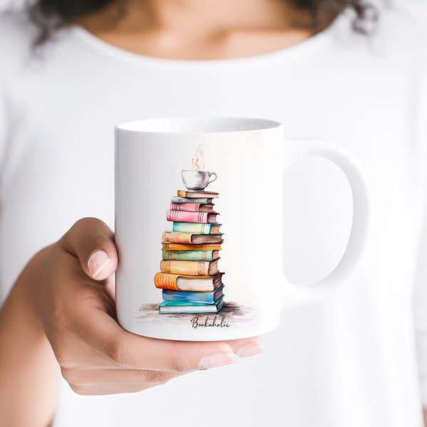 Tasse Bookaholic, Booklover, Bücher, Bücherwurm, Leseratte