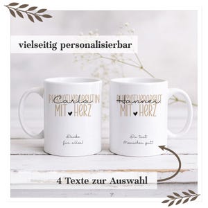 Personalisierte Tasse Physiotherapeut - Physiotherapeutin mit Herz – Geschenk für Physio, Praxis, Reha, Dankeschön Physiotherapie