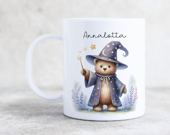 Kindertasse ZauBär personalisiert | Kunststofftasse | Geschenk Taufe | Geschenk Kindergeburtstag