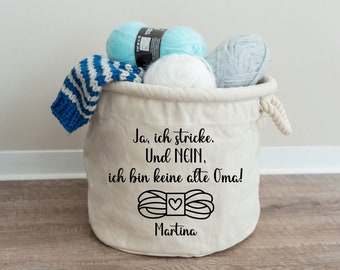 Aufbewahrungskorb für Wolle | personalisierter Strickkorb | Geschenkidee | Strickkorb |Wollkorb | Strickutensilien aufbewahren