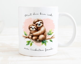 Tasse Faultierliebe |  Liebeserklärung | Geschenkidee Freund Freundin