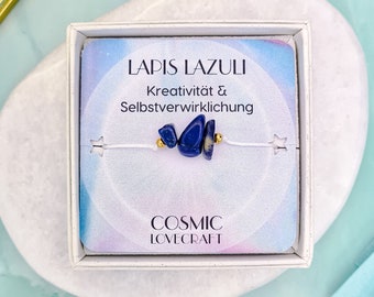 Echtes Lapislazuli Armband - Lapis Lazuli Armband gold - feines Armband - Edelstein Armband - Heilstein Armband - Sternzeichen Armband