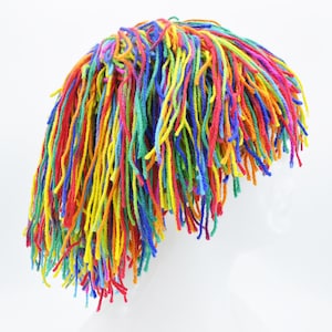 Yarn Wig, Clown Hair for Halloween or Funny Party Hat Clown Wig to add more vibrant colors to Costume Accessories and for circus party props image 10