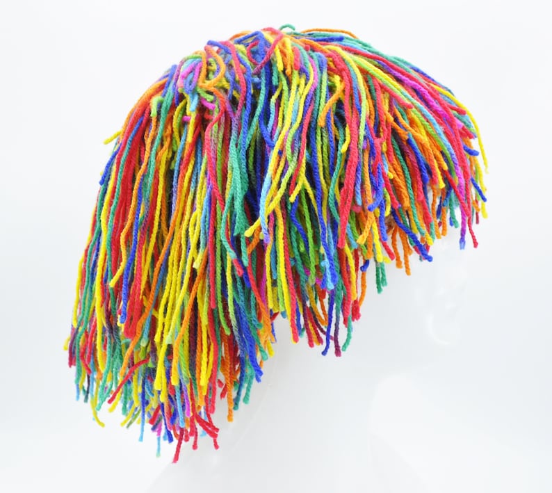 Yarn Wig, Clown Hair for Halloween or Funny Party Hat Clown Wig to add more vibrant colors to Costume Accessories and for circus party props image 10