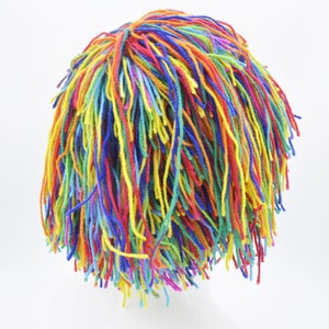 Yarn Wig, Clown Hair for Halloween or Funny Party Hat Clown Wig to add more vibrant colors to Costume Accessories and for circus party props image 7