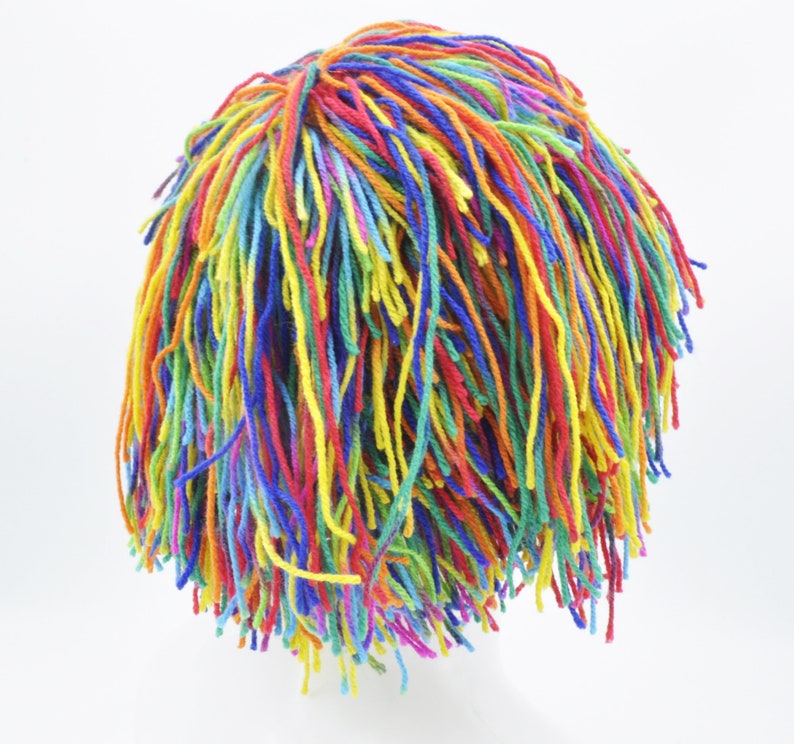 Yarn Wig, Clown Hair for Halloween or Funny Party Hat Clown Wig to add more vibrant colors to Costume Accessories and for circus party props image 7