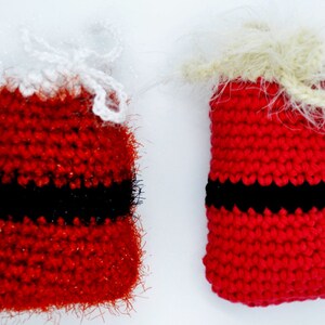 Set van 4 haak geld geschenk houders, Kerstmis haak, familie Kerstcadeaus, gratis verzending Cool Christmas Gift, kous stuffers