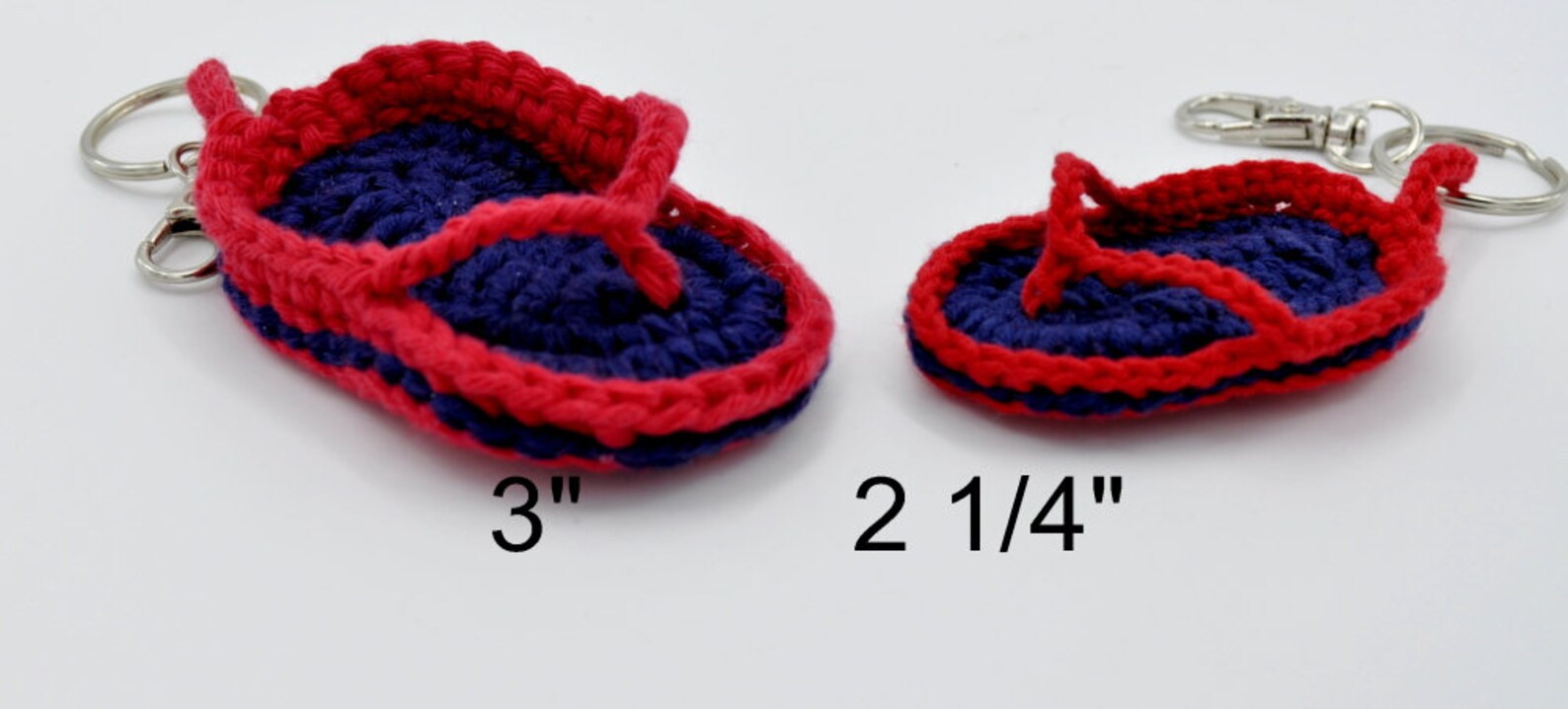 Cute Beach Keychain Flip Flop Key Chain Bag Charms Crochet Etsy