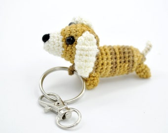 Handmade crochet keychain dog Mom gift Unique Gift for Dog Lovers Small token of appreciation for Dog Owners, Whimsical dog-themed accessory