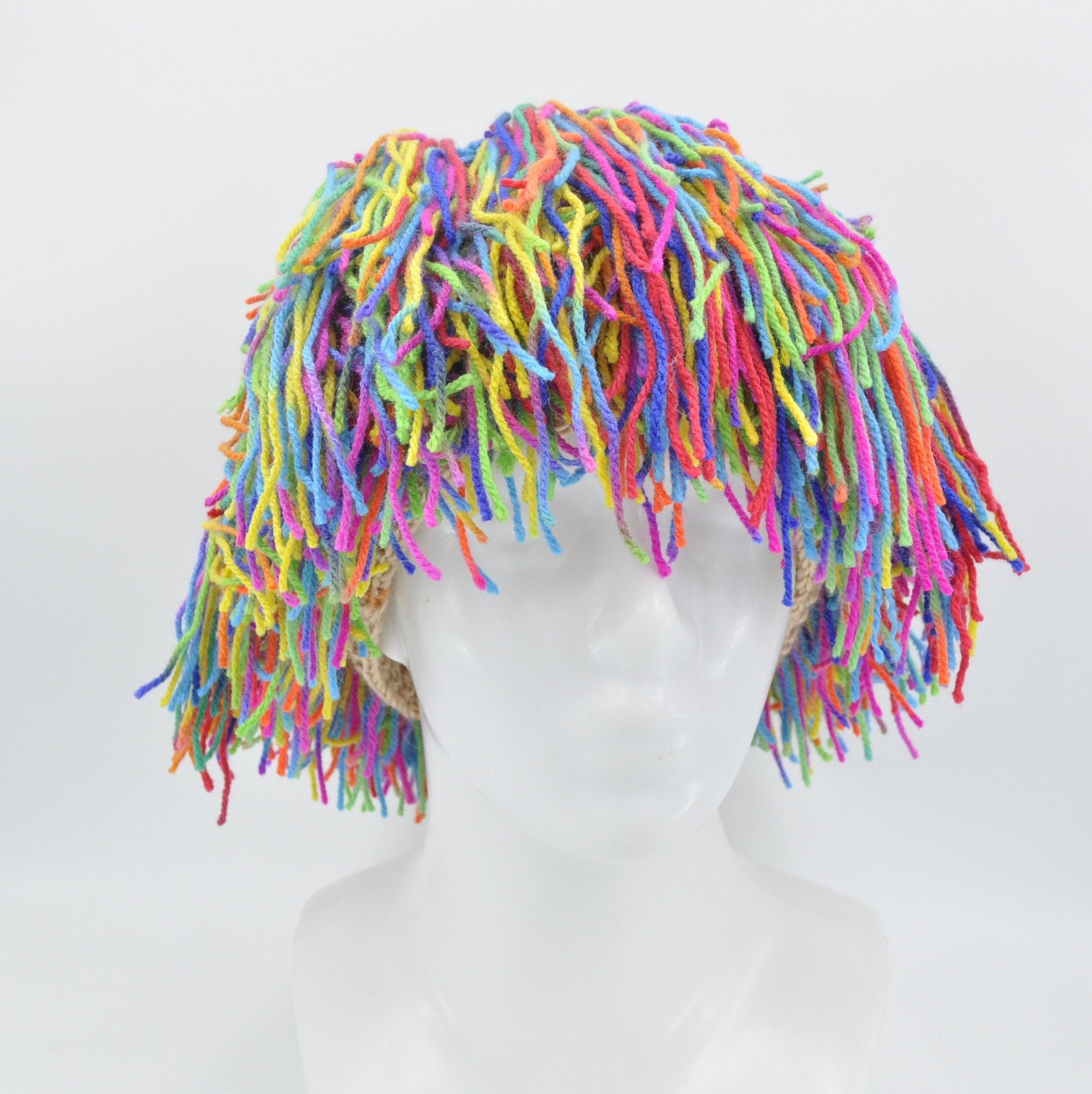 Yarn Wig Clown Hair for Halloween Funny Party Hat Handmade Etsy
