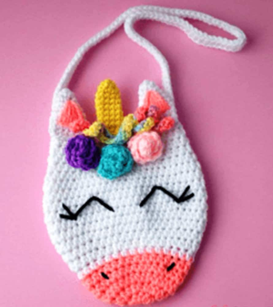 Bolso de unicornio para niñas pequeñas, bolso de ganchillo para niños  pequeños, regalo de Navidad para niña, accesorio de unicornio -  México