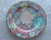 Vintage Chinese Milli Fleur Enameled Plate - 20th Century - QIANLONG MARK