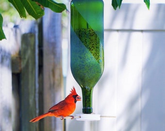 Tipsy Feeder: Eco-Conscience Bird Feeders Created From Repurposed Wine Bottles! Design & Decorate Your Own Up-cycled Bird Feeder Today!!