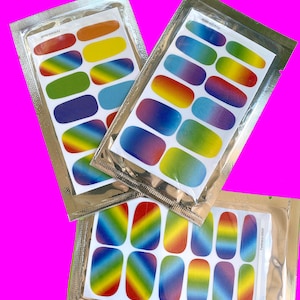 Strahlende Regenbogen - Nail Wraps