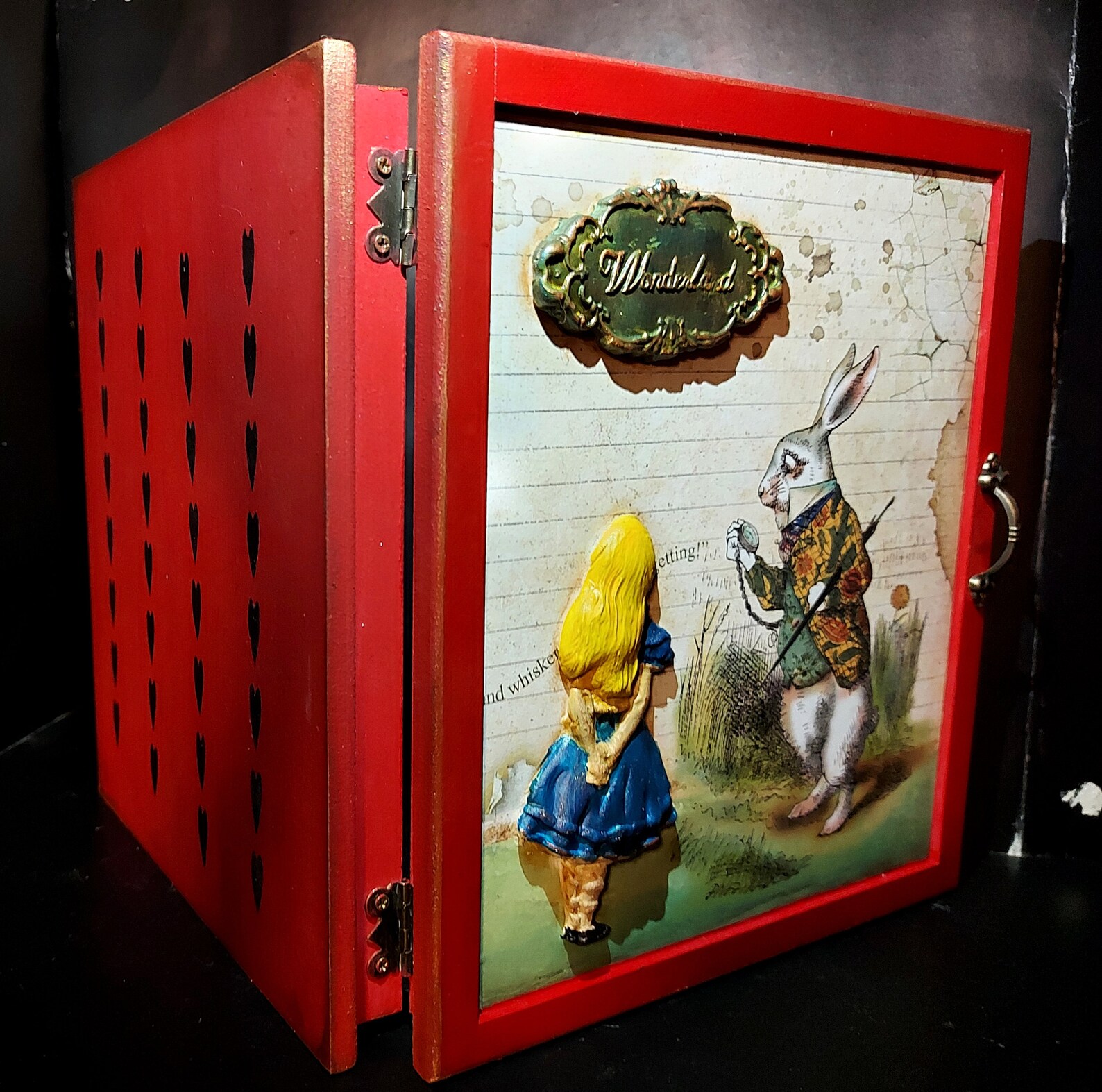 Alice in Wonderland Alice book box Alice tea party White Etsy