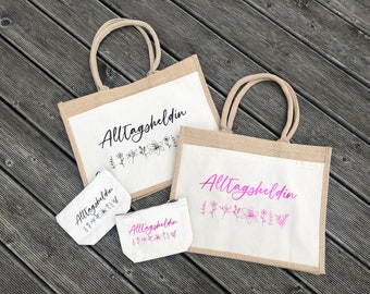 Tasche aus Jute // Alltagsheldin // Muttertagsgeschenk