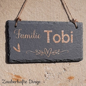 Small slate # nameplate # doorplate # garden # personal data or saying gift idea front door, entry