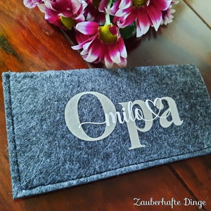 Brillengarage Glasses Glasses case made of felt with name, personalized souvenir, gift idea, grandma grandpa mom dad