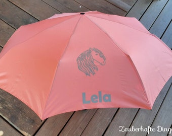 Personalisierter Schirm/ Taschenschirm mit Namen zu Ostern # Einschulung # Mitbringsel