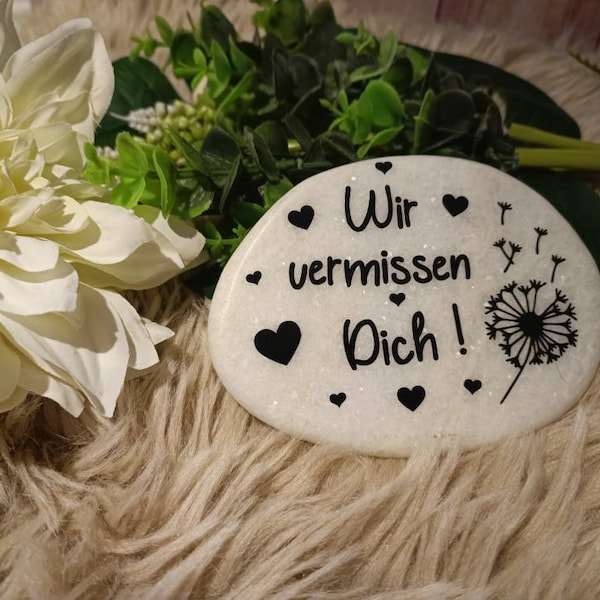 Kleiner Marmor Stein # Namensschild # Türschild # Garten # personalisiert # Trauer# Grabschmuck # Sternenkind # Versandfertig#