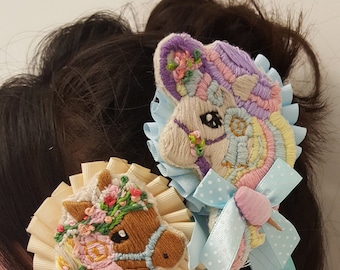 MTO custom embroidered rosette